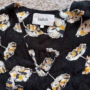 ba&sh Black Floral Mini Dress